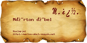 Márton Ábel névjegykártya